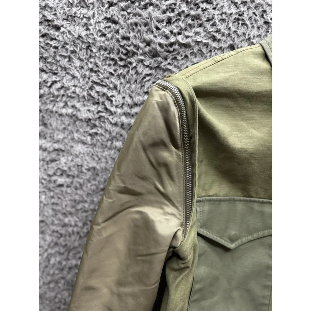 $595‎ Rag & Bone Green Modular Convertible (Vest) Field Jacket Size XS